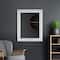 Head West 29" Chrome & White Tile Textured Framed Vanity Mirror